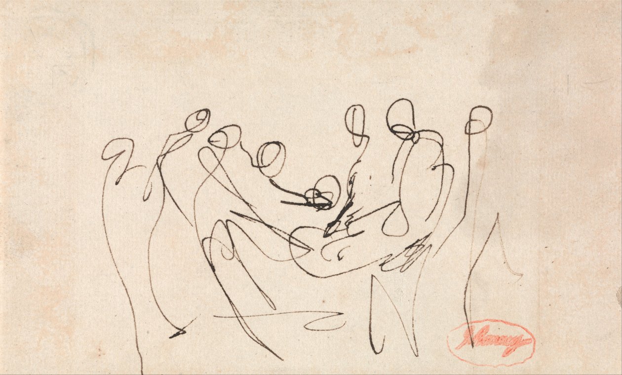 Figuren tragen eine andere Figur von George Romney