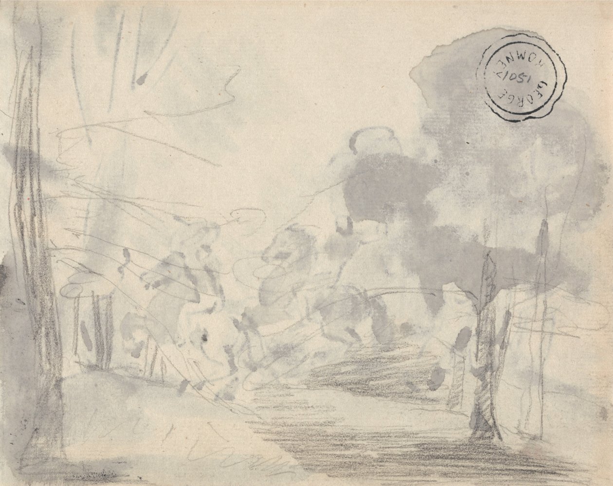 Lichtung mit Bäumen von George Romney