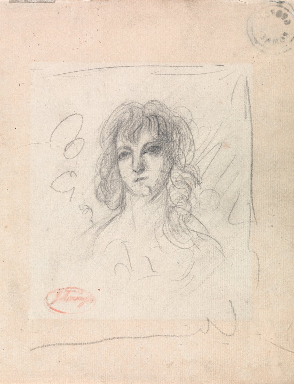 Kopf einer Frau von George Romney