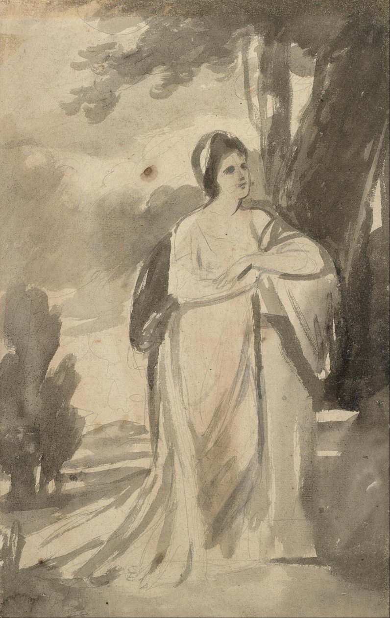 Porträt von Miss Curwen von George Romney