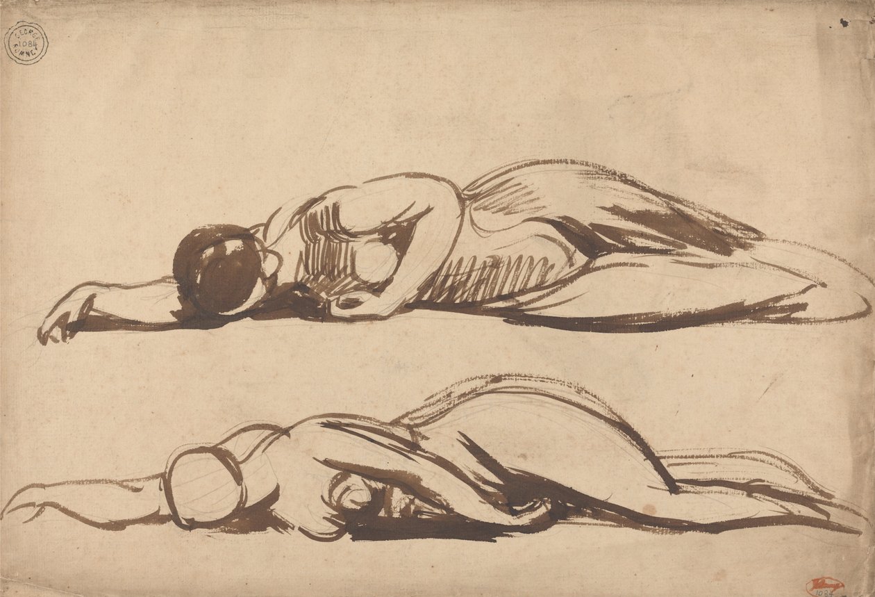 Skizzen einer liegenden Frau von George Romney
