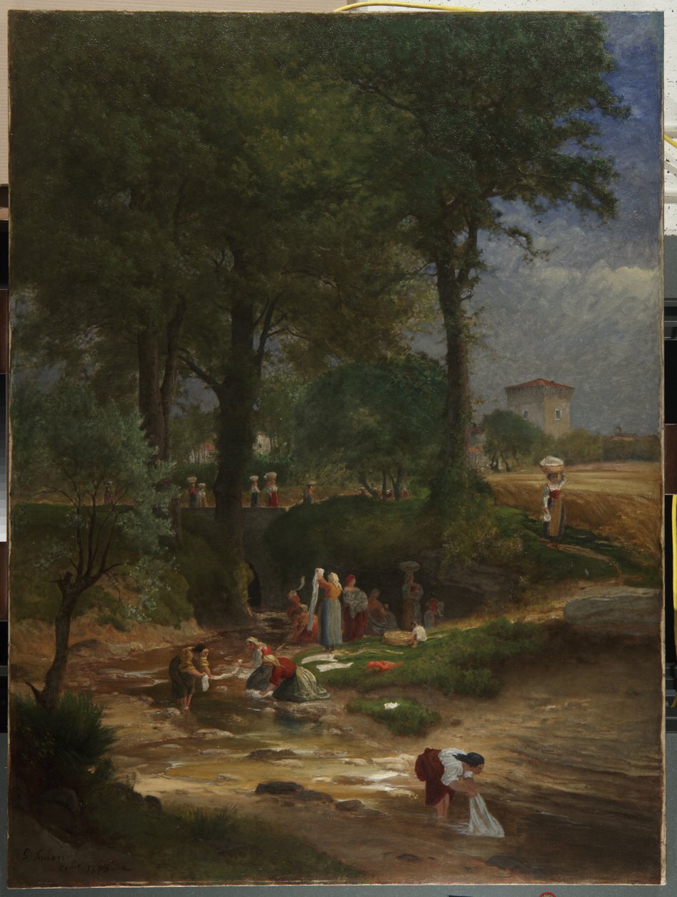 Waschtag bei Perugia von George Inness