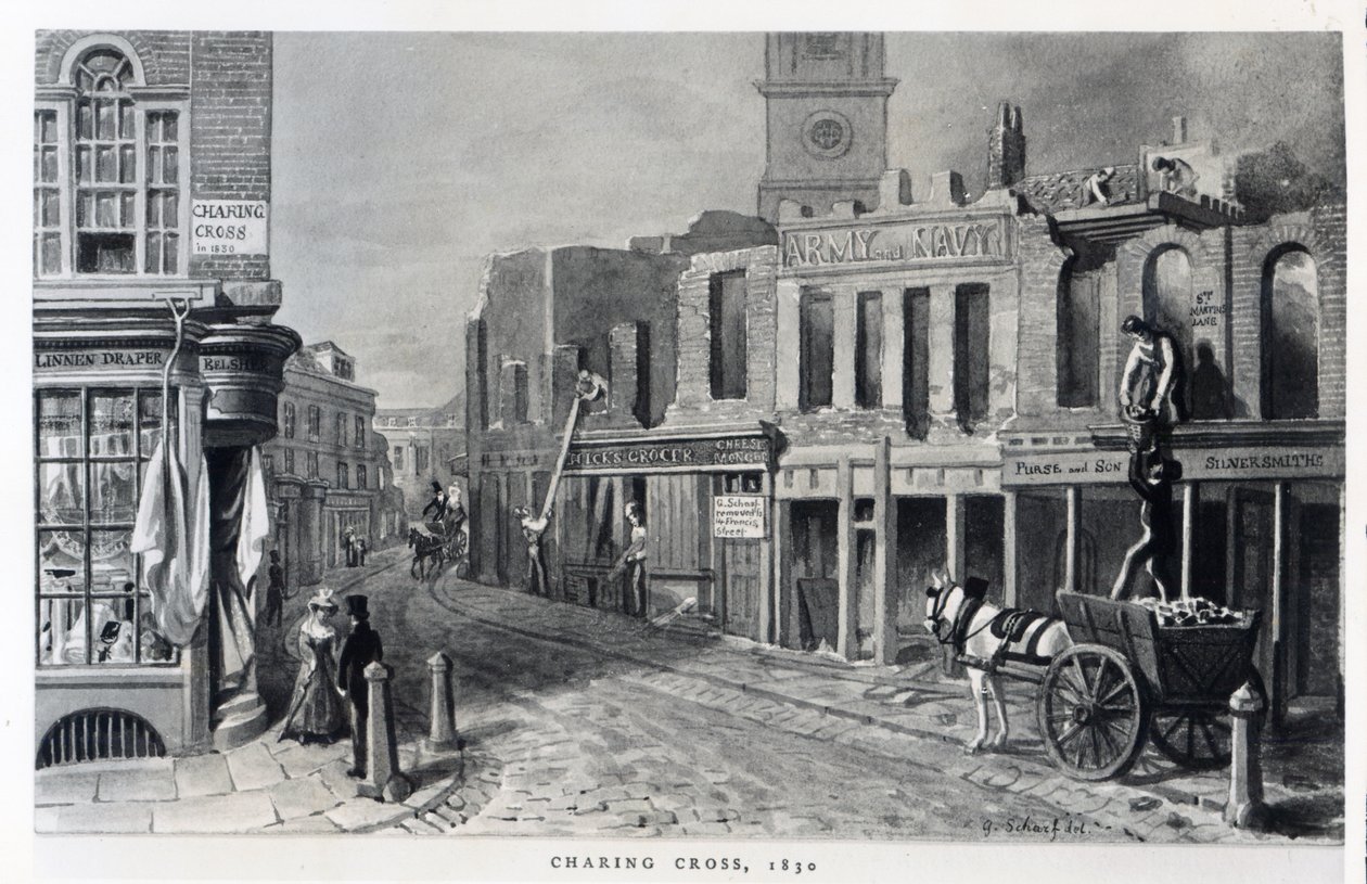 Charing Cross, 1830 von George Snr Scharf