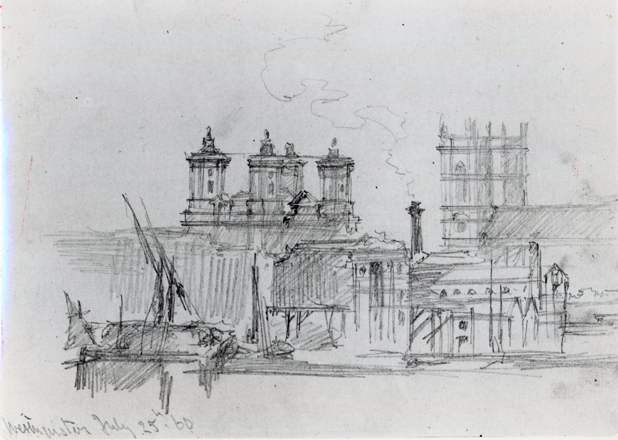 Skizze von Westminster, 1860 von George Snr Scharf