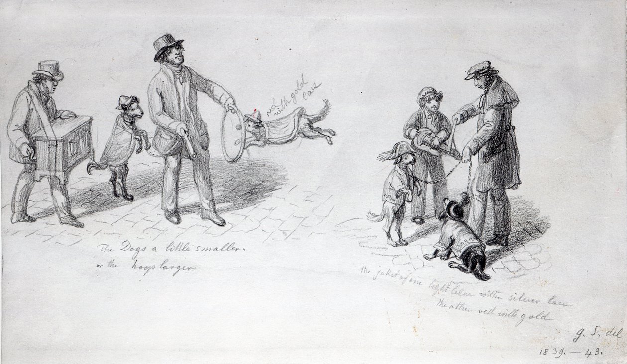 Straßenkünstler, ca. 1839-43 von George Snr Scharf