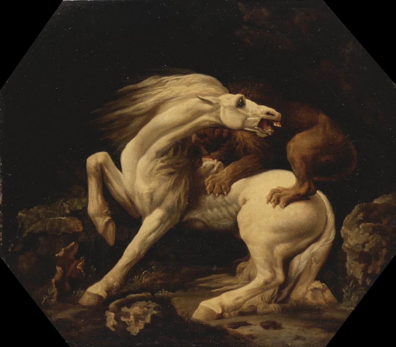 Pferd von einem Löwen angegriffen (Episode C) von George Stubbs