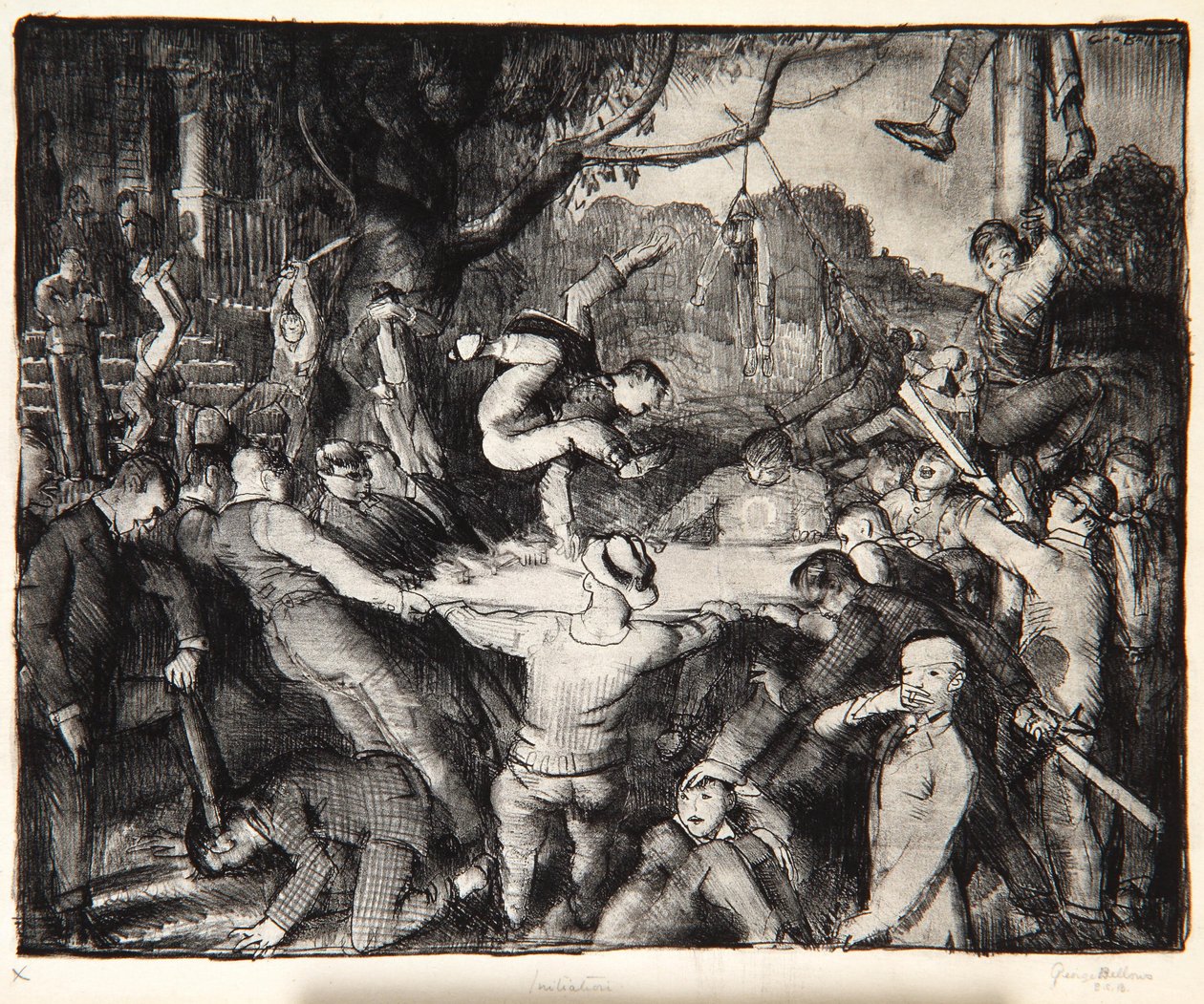 Initiation in der Bruderschaft, 1917 von George Wesley Bellows
