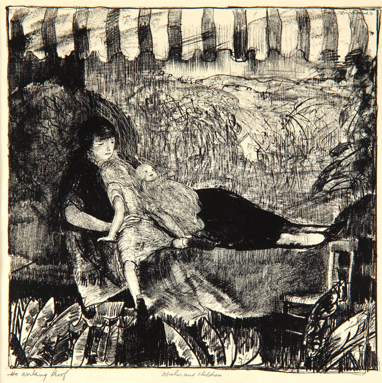 Mutter und Kinder, 1916 von George Wesley Bellows