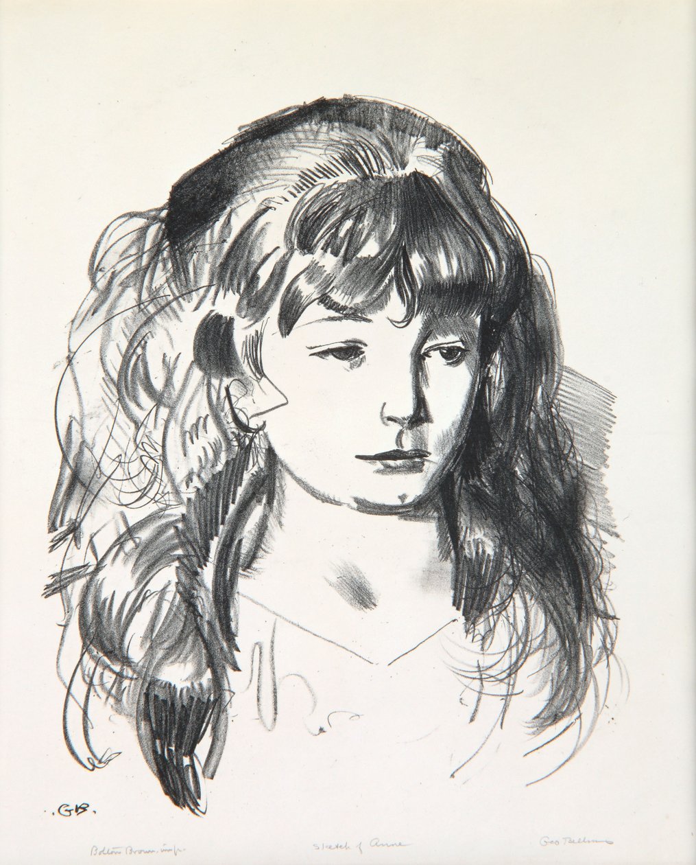 Skizze von Anne, 1923-24 von George Wesley Bellows