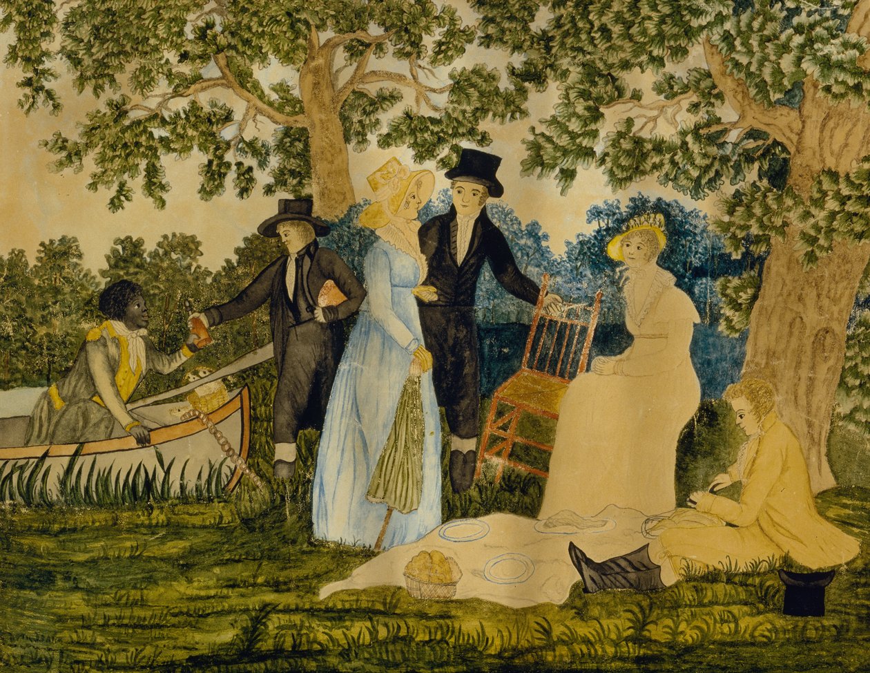 Anglergruppe, um 1815 von George after Morland