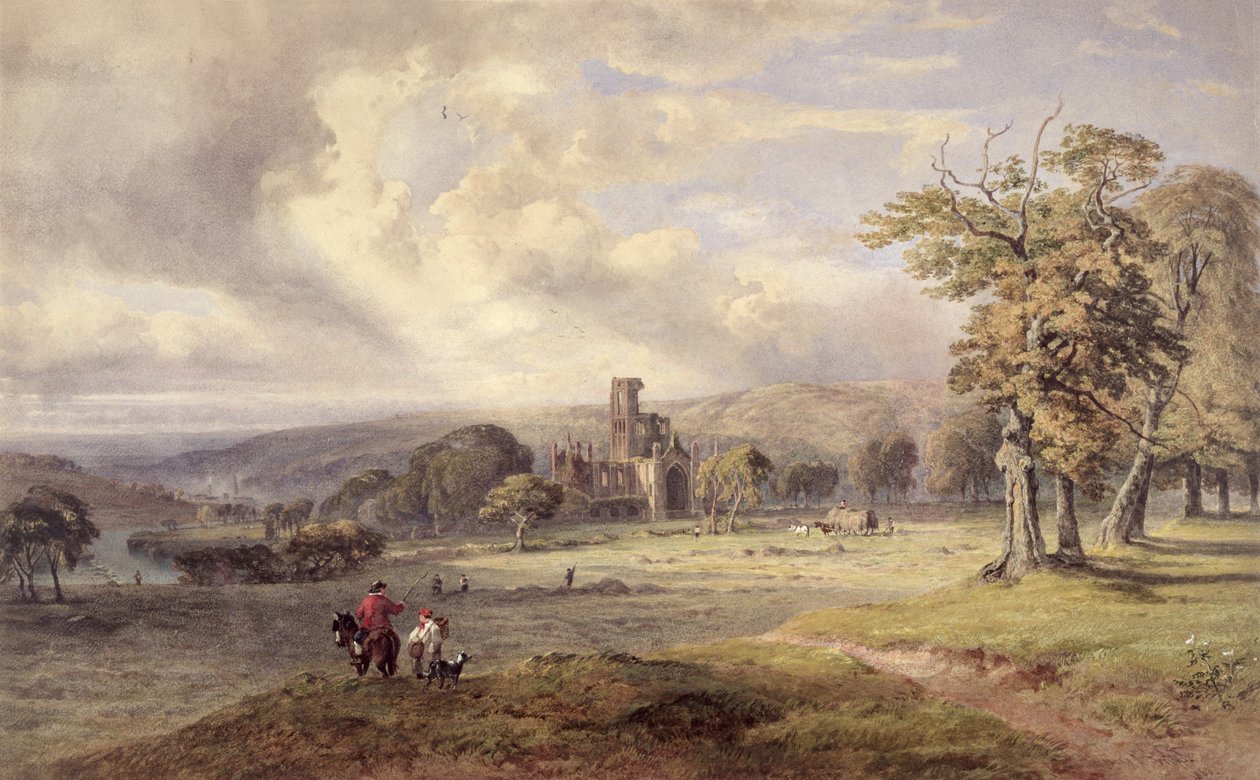Ansicht der Abtei Kirkstall, Leeds von George Arthur Fripp