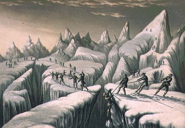 Der Gletscher du Tacconnay von George Baxter