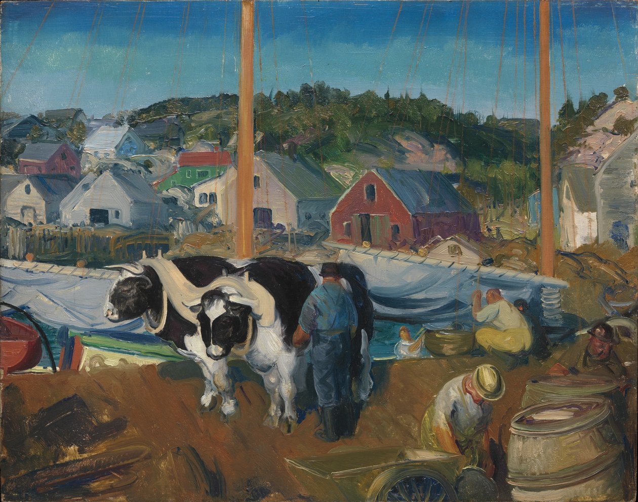 Ochsenkarren, Kai in Matinicus von George Bellows