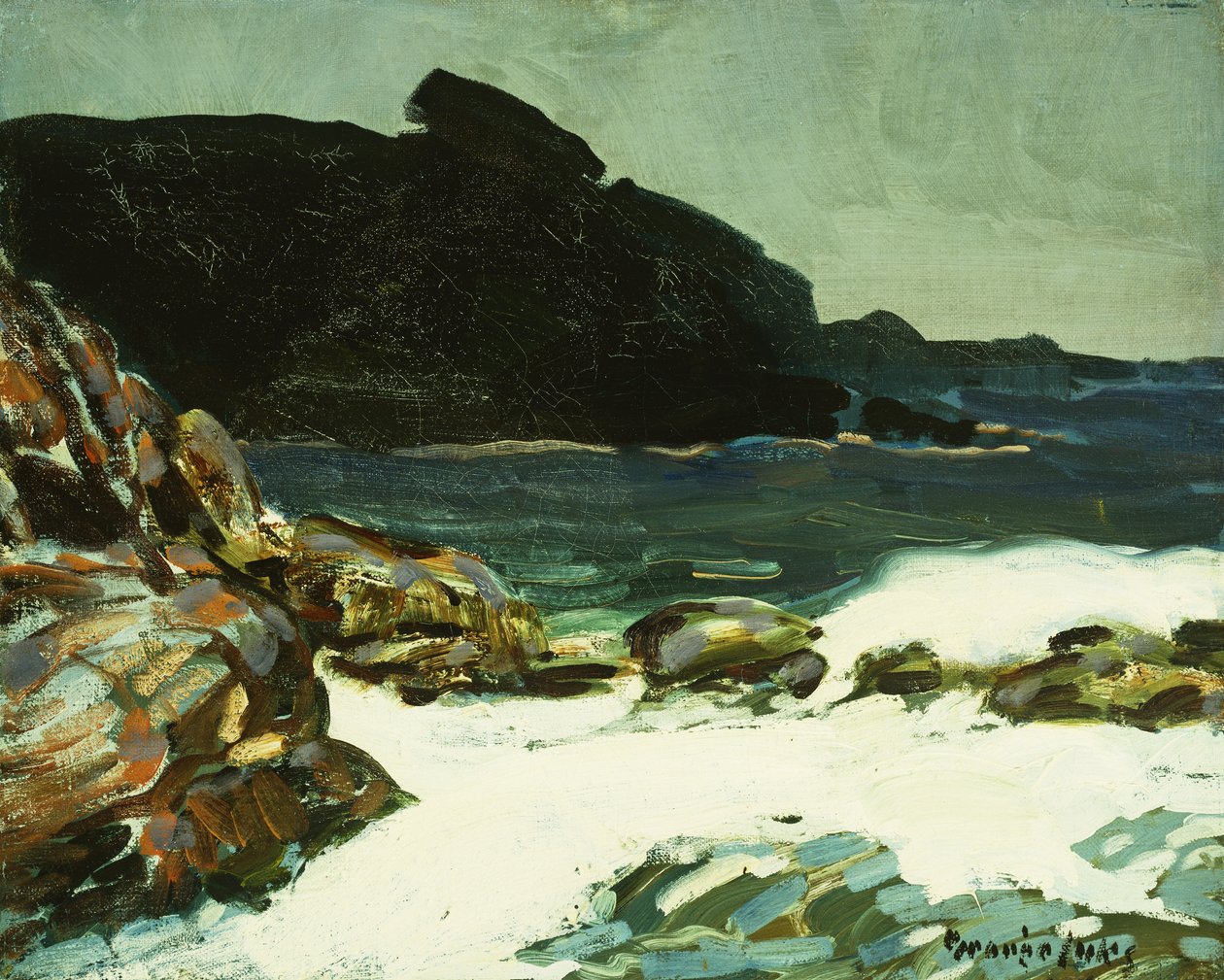 Die Klippe, Cape Elizabeth, Maine von George Benjamin Luks