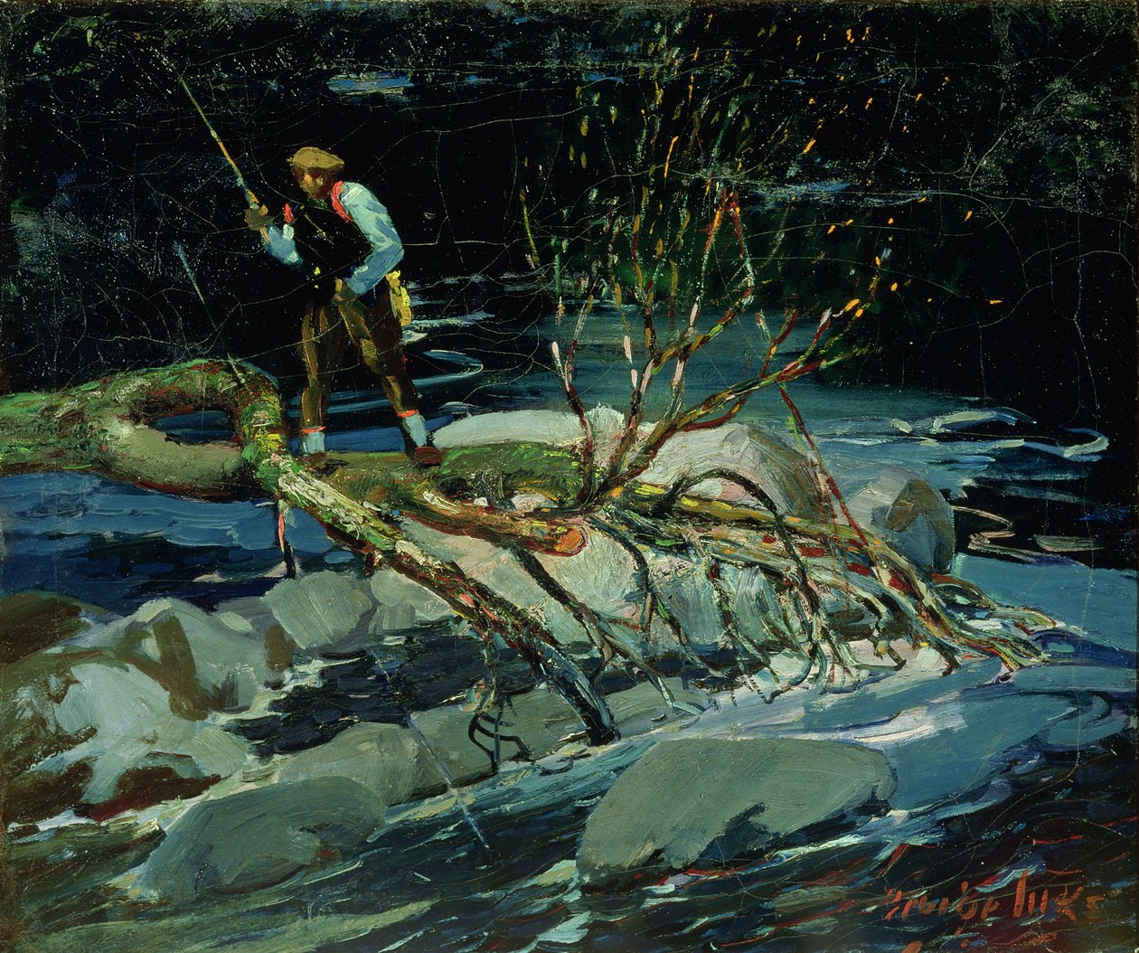 Forellenfischen von George Benjamin Luks