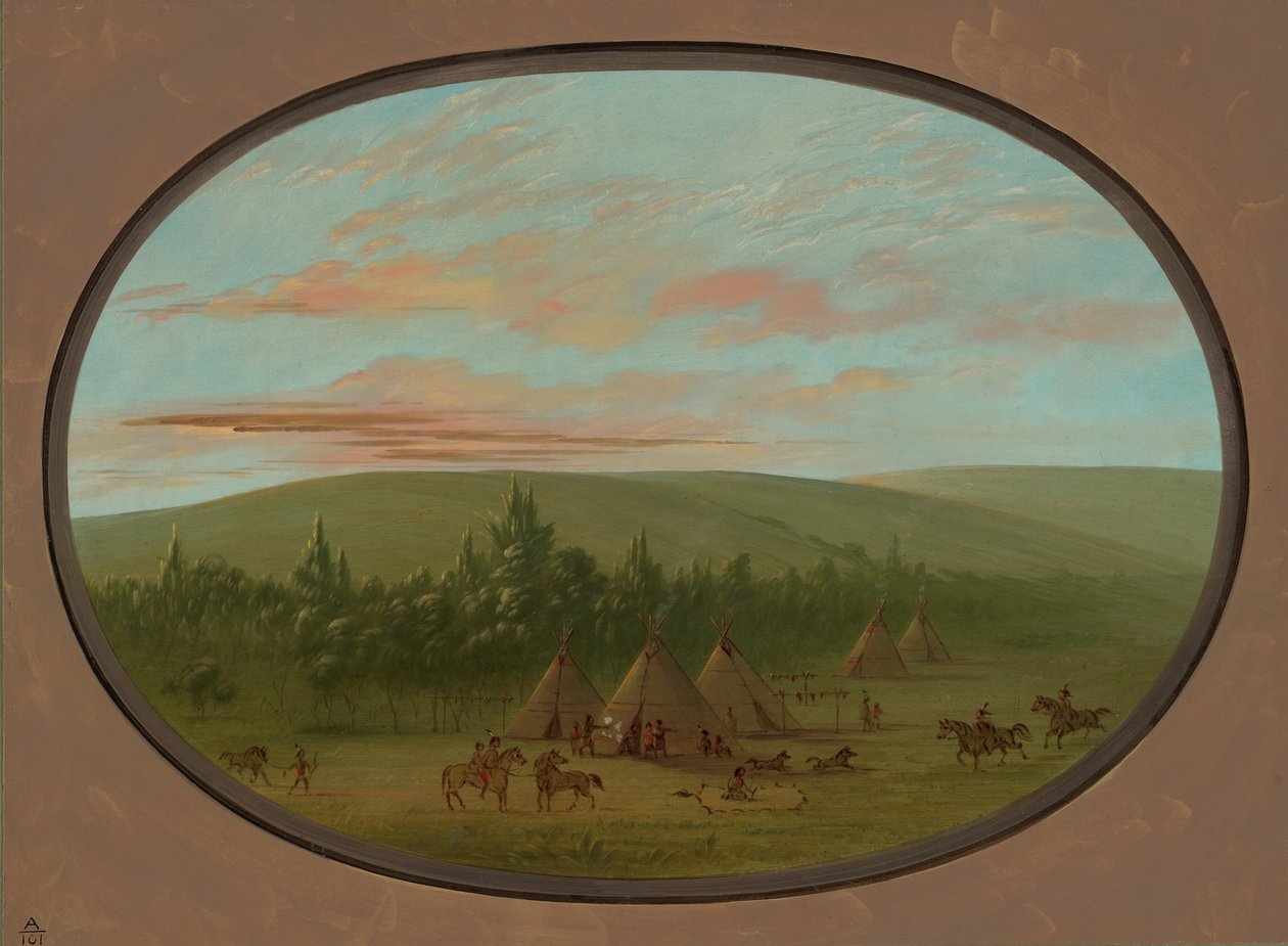 Ein Sioux-Dorf, 1861-1869 von George Catlin