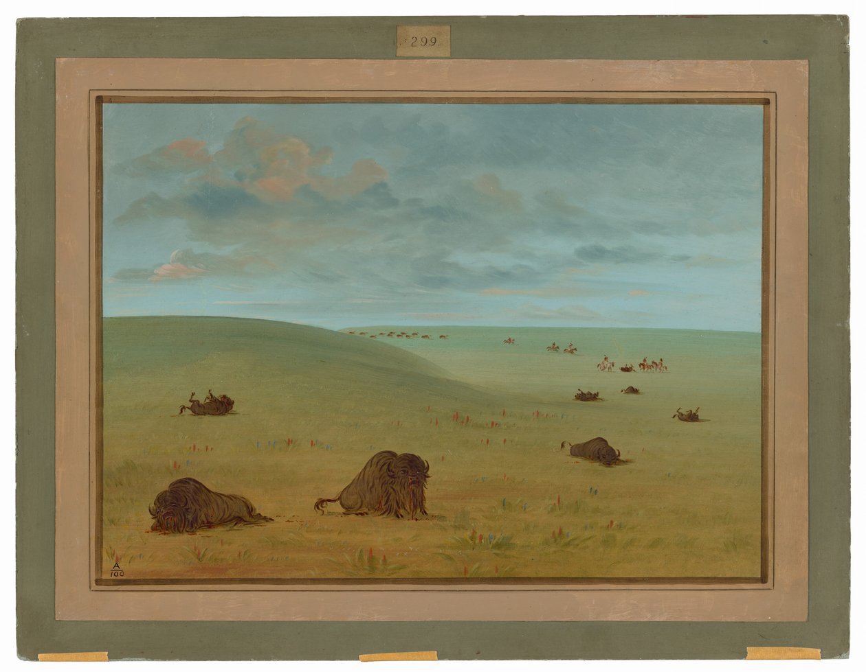 Nach der Büffeljagd - Sioux von George Catlin