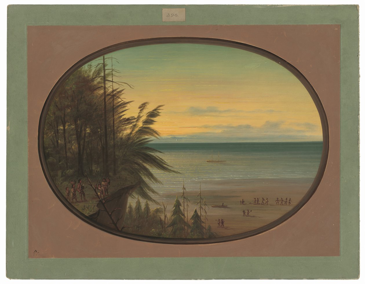 Eine indische Leiter - Nayas-Indianer von George Catlin