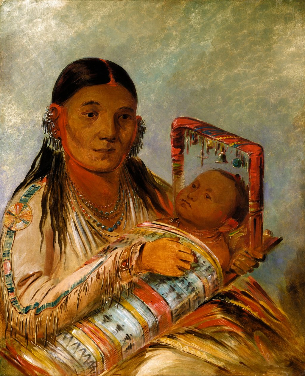 Chée-ah-ká-tchée, Frau von Nót-to-way von George Catlin