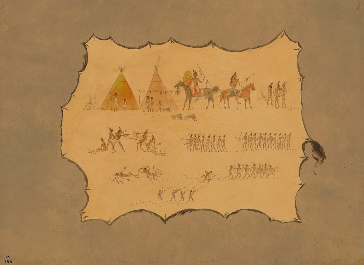 Faksimile eines Cheyenne-Mantels, 1861-1869 von George Catlin