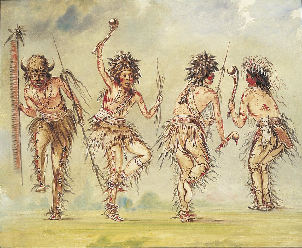 Vier Tänzer von George Catlin