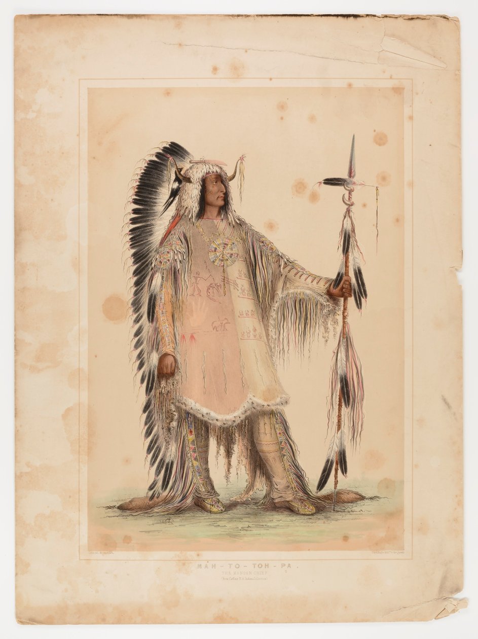 Mah-to-toh-pa, der Mandan-Häuptling von George Catlin