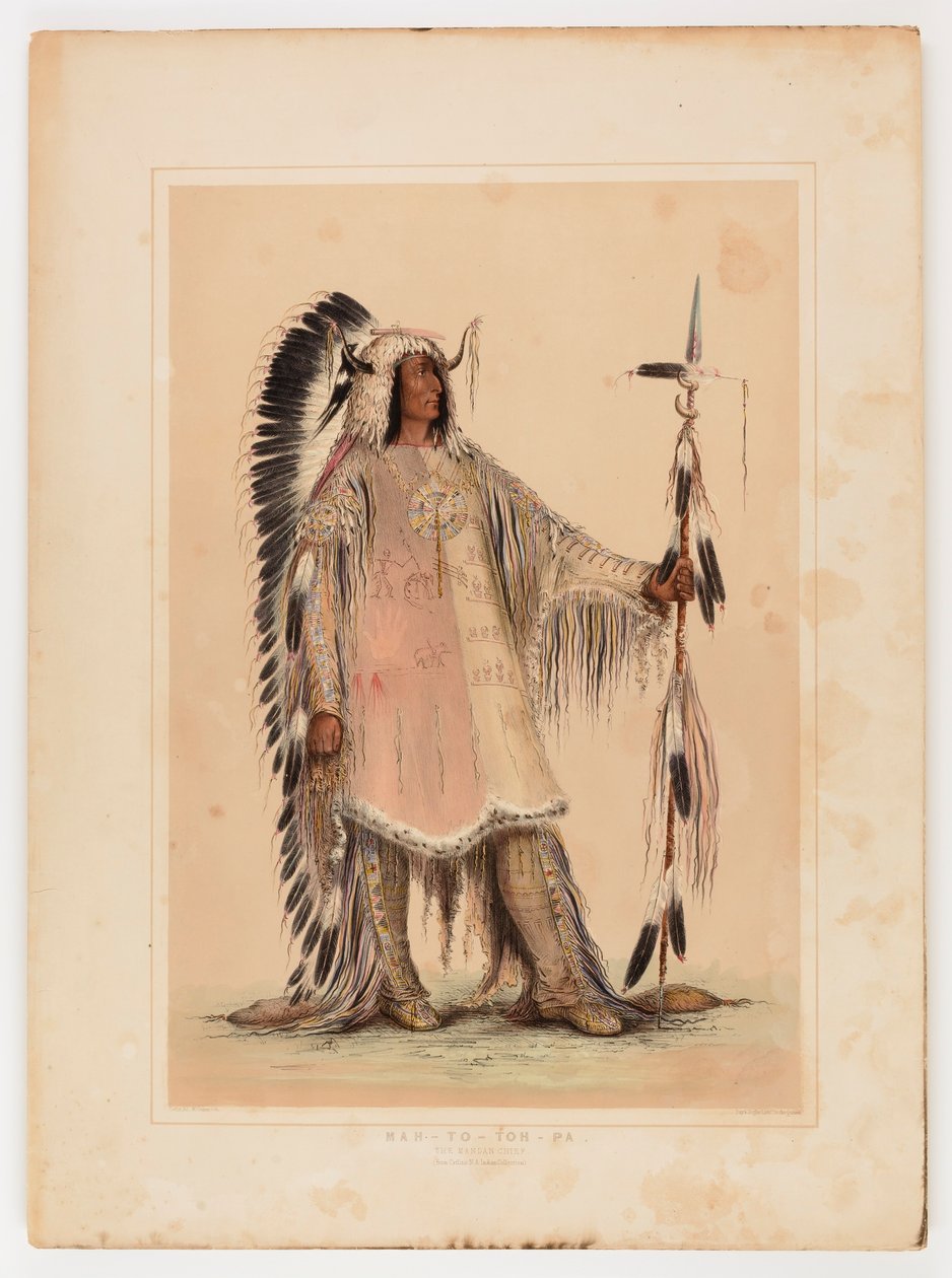 Mah-to-toh-pa, der Mandan-Häuptling von George Catlin