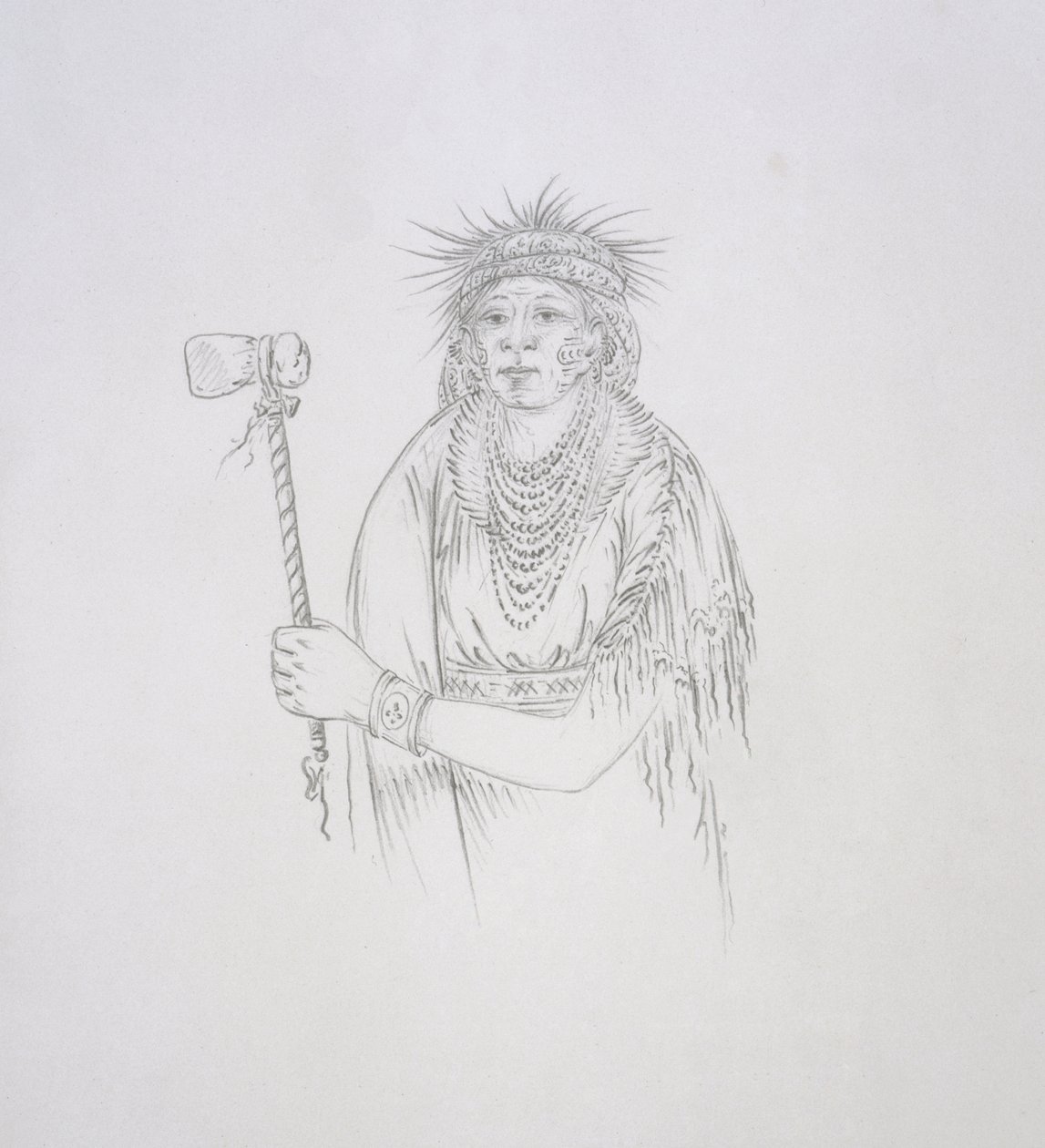 Men-son-se-a (Die Linke Hand), 1852 von George Catlin