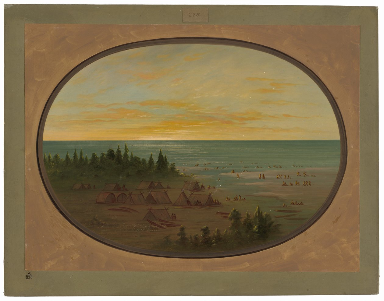 Nayas Dorf - Badende Indianer von George Catlin