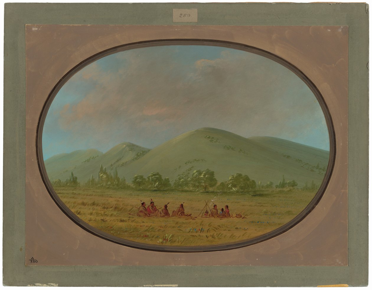 Nishnabotana Bluffs, Oberer Missouri von George Catlin