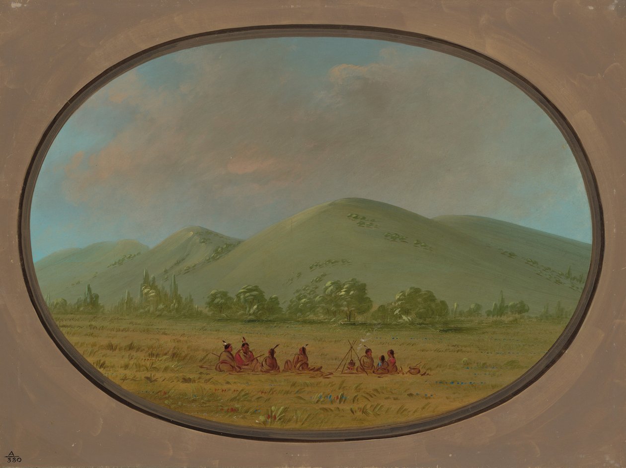 Nishnabotana-Klippen, Oberer Missouri von George Catlin