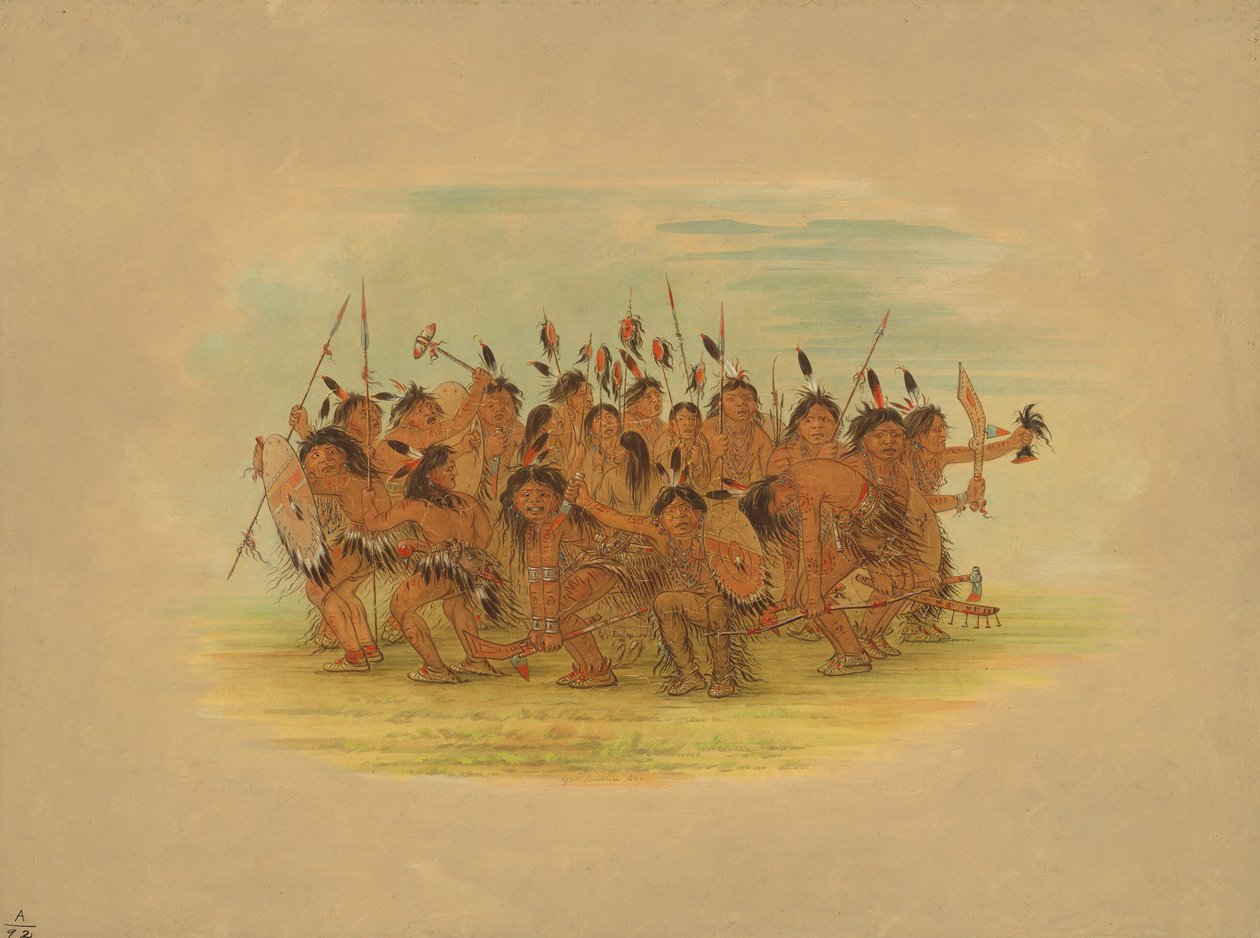 Skalptanz - Sioux, 1861 von George Catlin