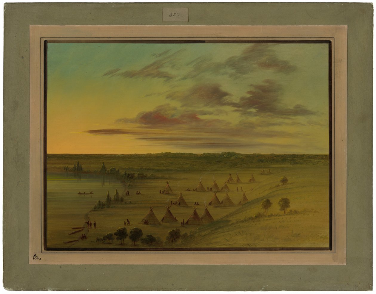 Sioux-Dorf - Lac du Cygne von George Catlin