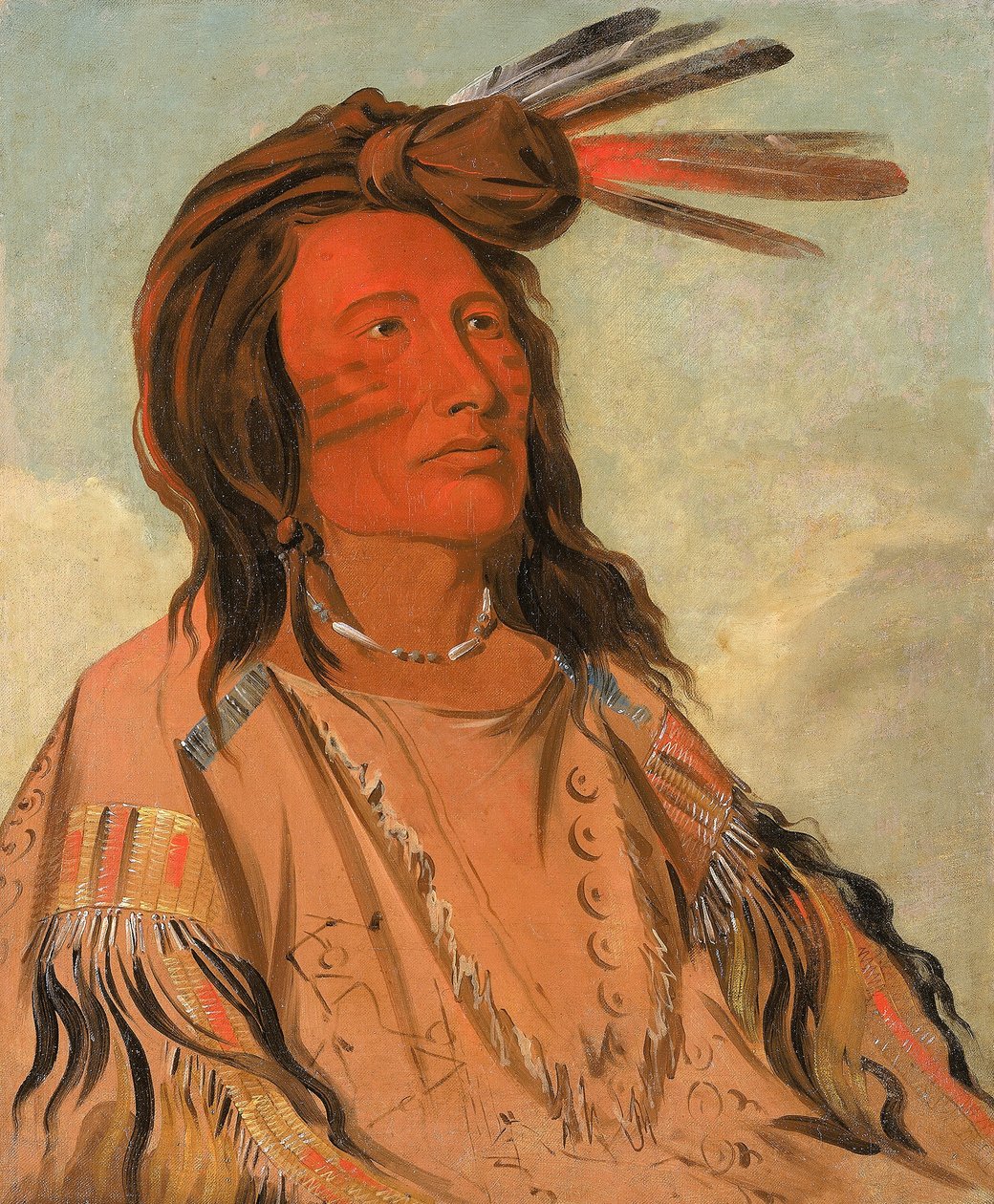 Tchándee, Tabak, ein Oglala-Häuptling von George Catlin