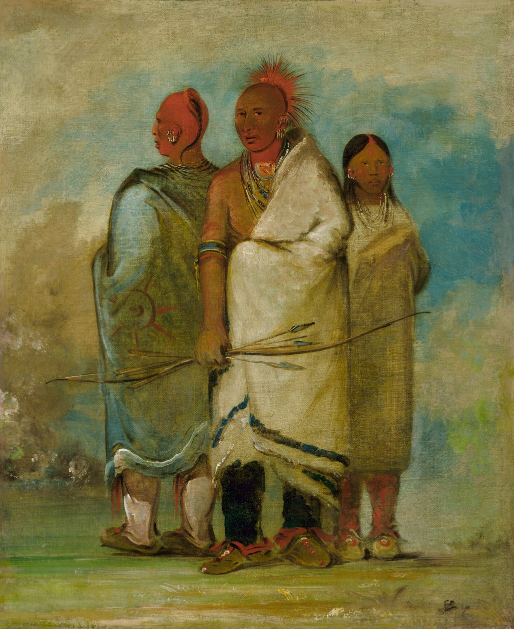 Drei Fox-Indianer von George Catlin