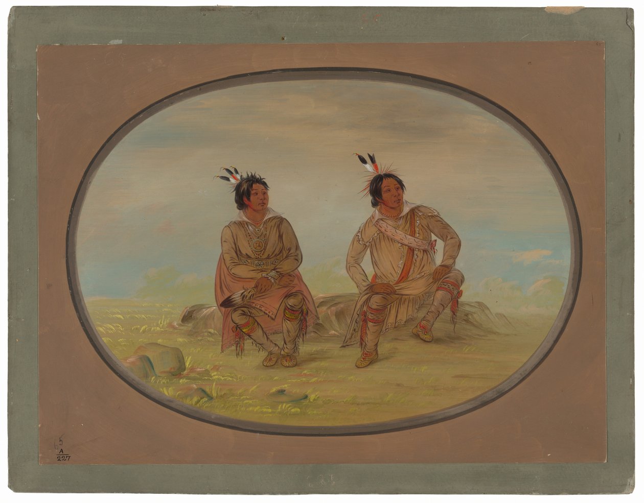 Zwei Choctaw-Indianer von George Catlin