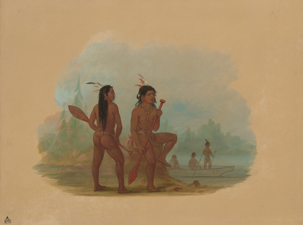 Zwei junge Hyda-Männer, 1855-1869 von George Catlin