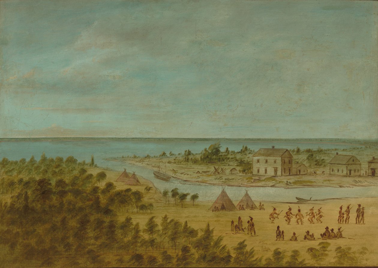 Ansicht von Chicago im Jahr 1837 von George Catlin