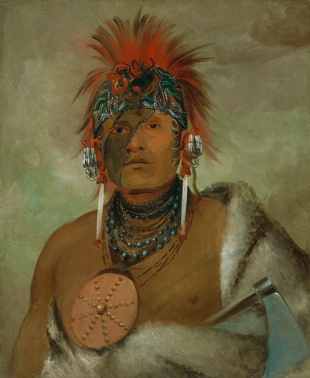 Wá-hón-ga-shee, Kein Narr, ein großer Geck von George Catlin