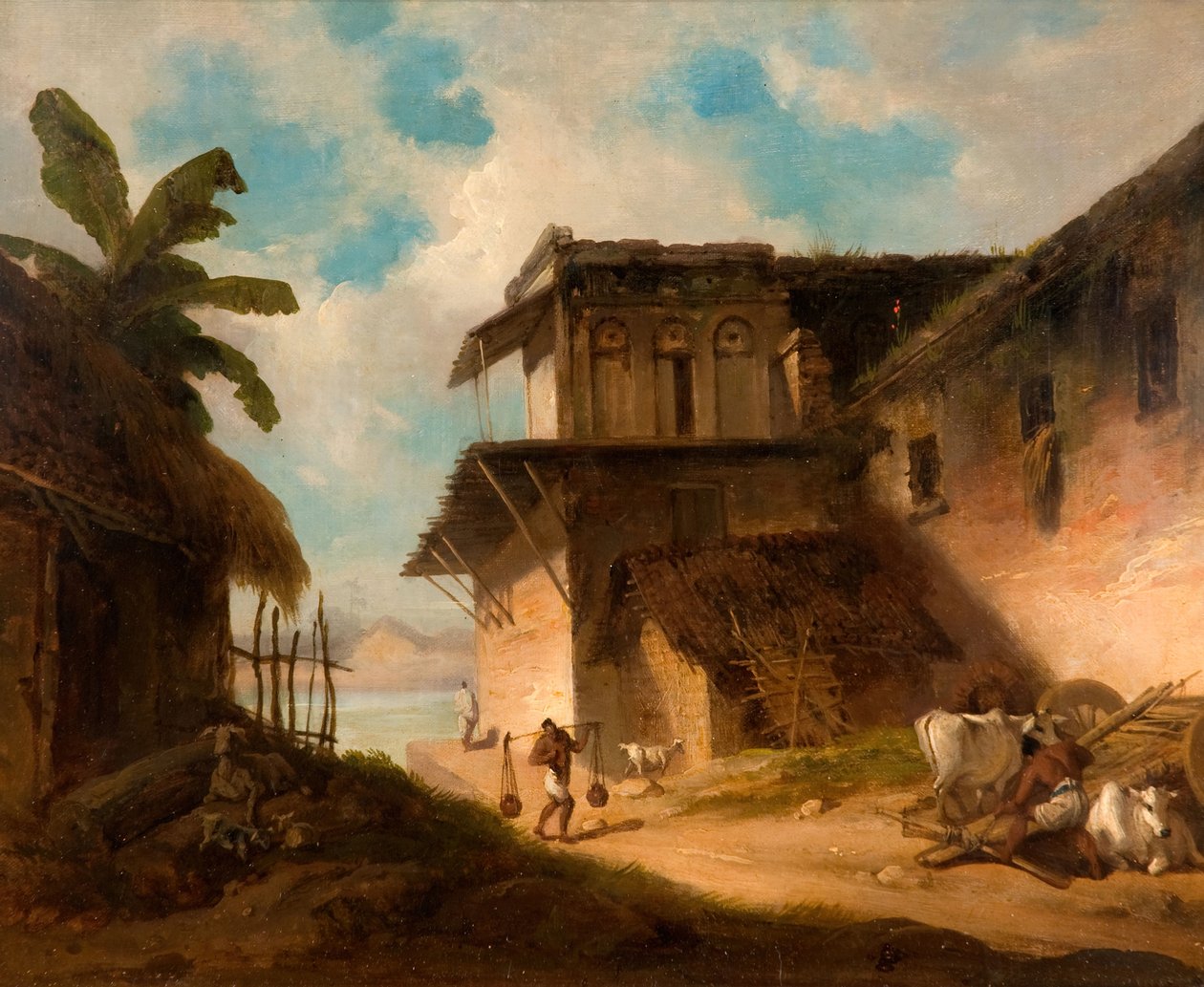 Bengalisches Dorfszene, 1821 von George Chinnery
