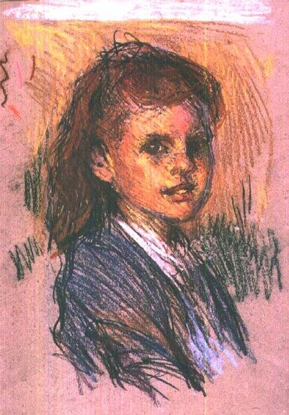 Kopf eines Mädchens von George Clausen