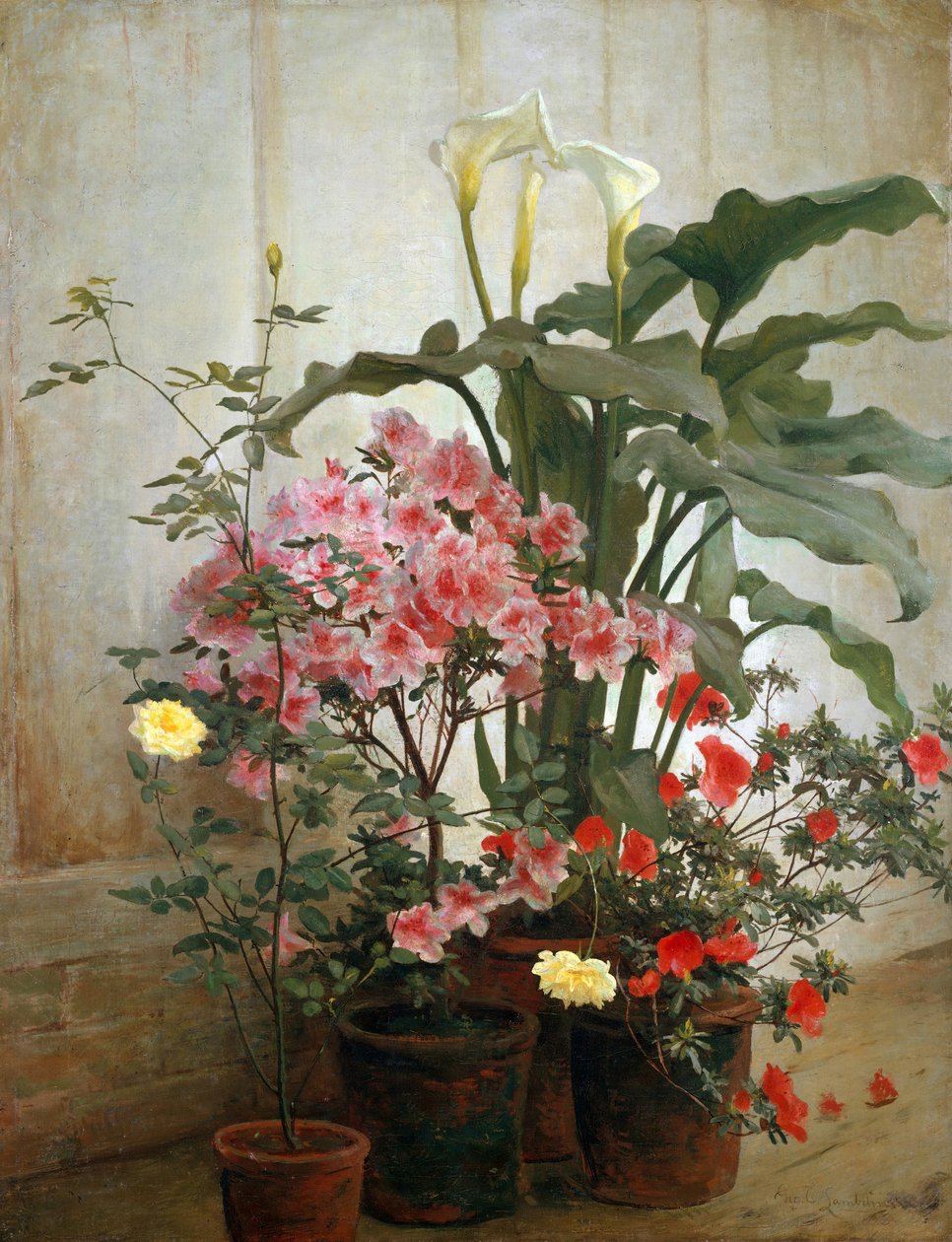Seite eines Gewächshauses, 1870-80 von George Cochran Lambdin