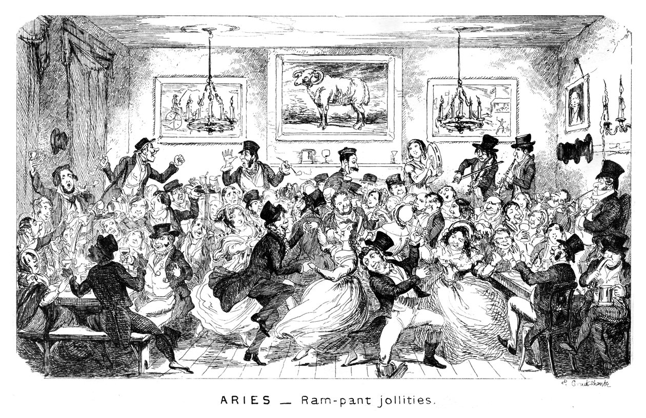 Widder - Fröhlichkeiten, 19. Jahrhundert von George Cruikshank