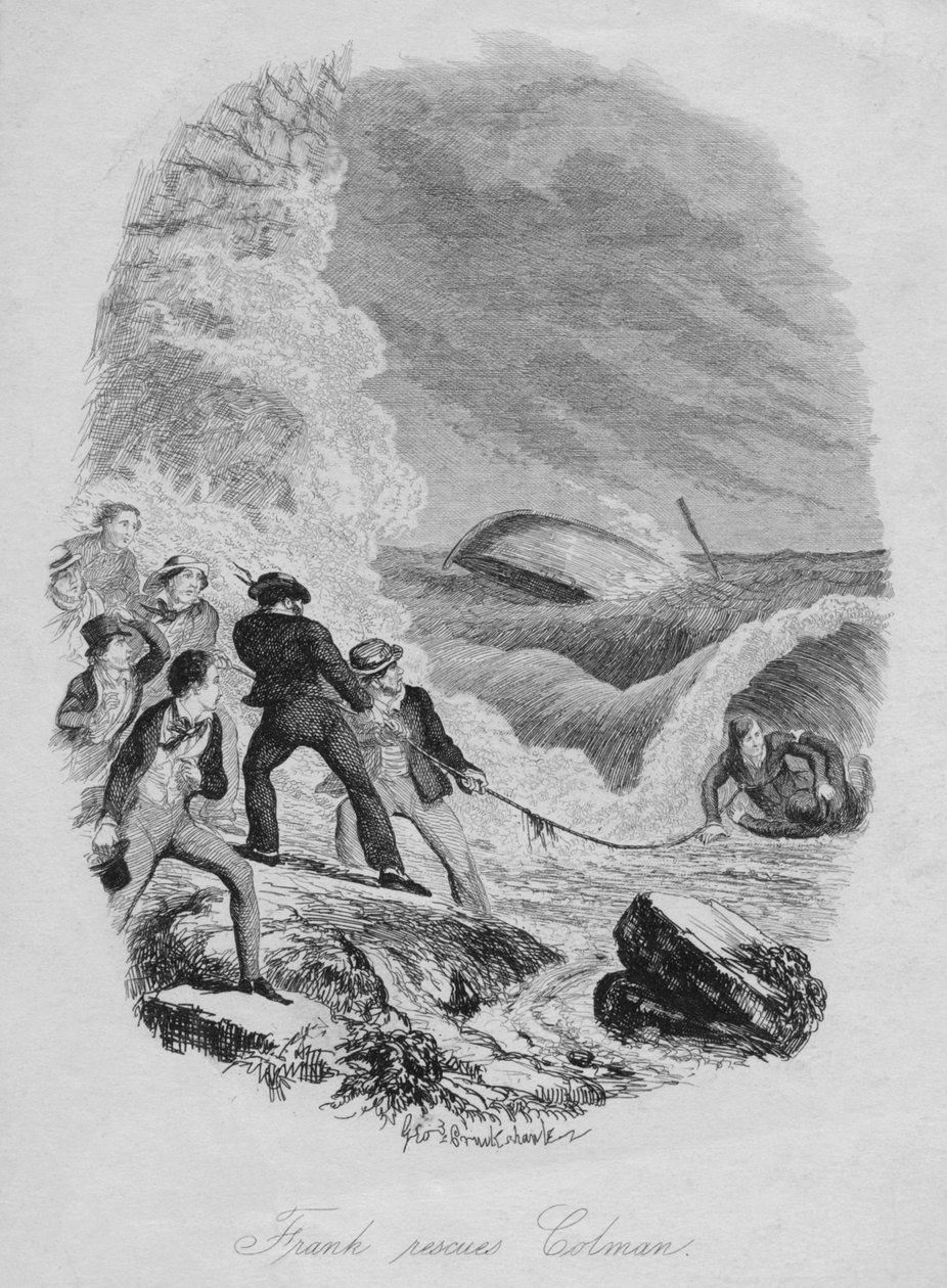 Frank rettet Colman, ca. 1850 von George Cruikshank