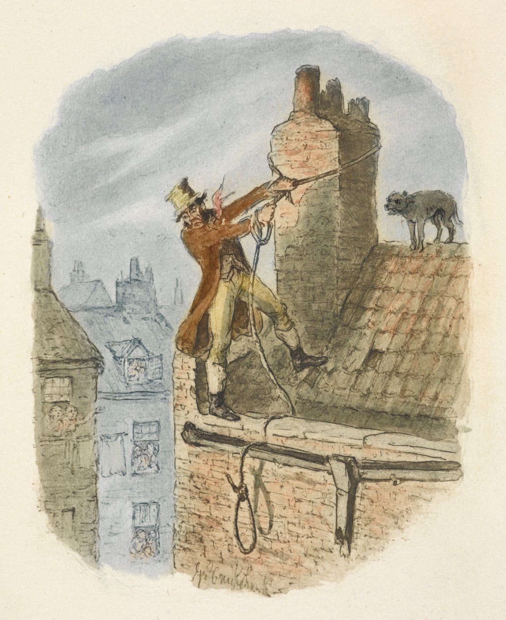 Illustration für "Oliver Twist" von George Cruikshank