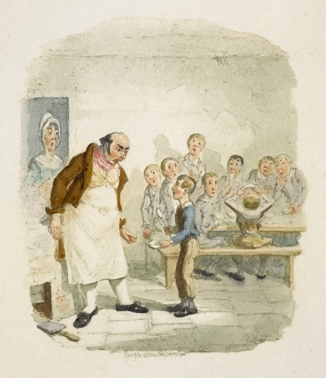 Illustration für "Oliver Twist" von George Cruikshank