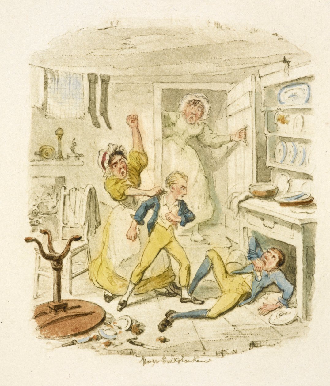 Illustration für "Oliver Twist" von George Cruikshank