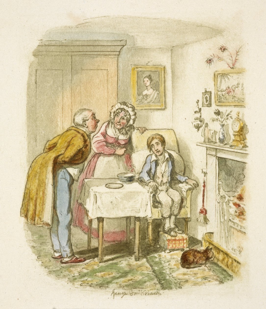 Illustration für "Oliver Twist" von George Cruikshank