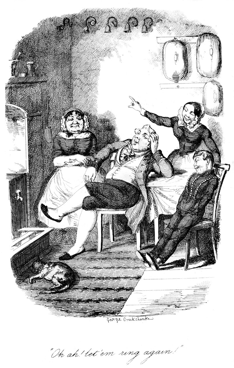 Oh ah! lasst sie wieder läuten! von George Cruikshank