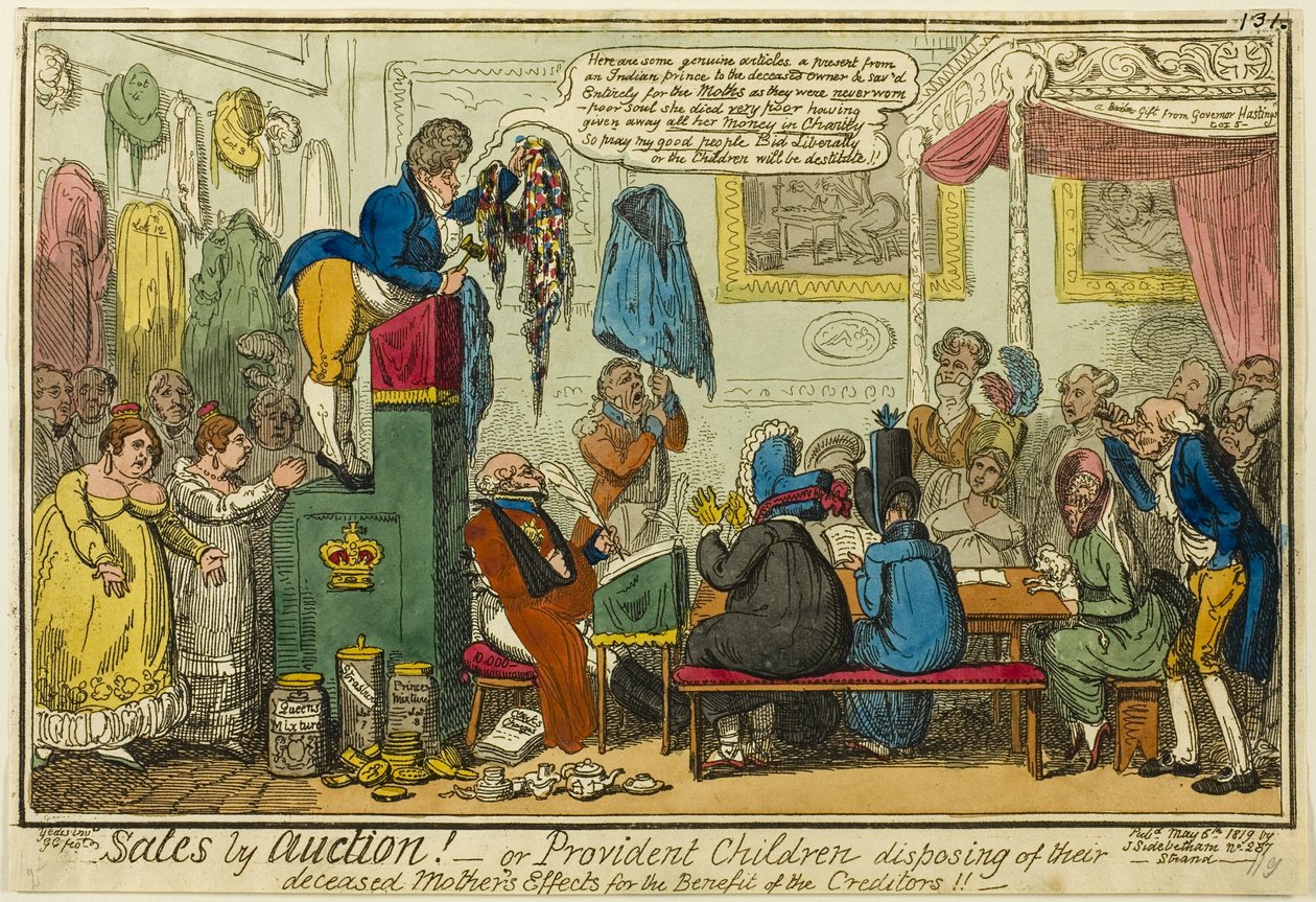 Verkäufe durch Auktion von George Cruikshank